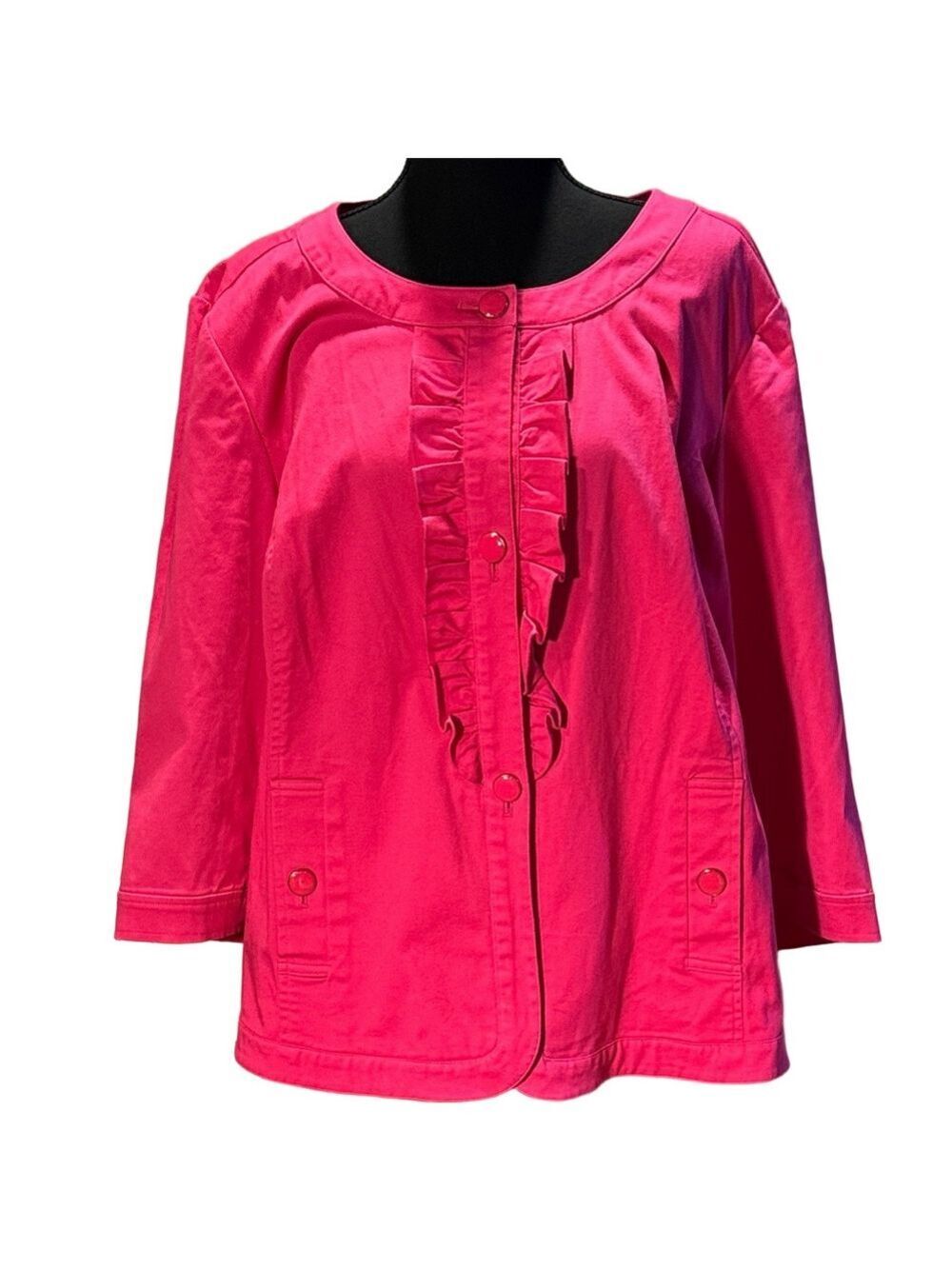 Charter Club Pink Utility Jacket Size 2X